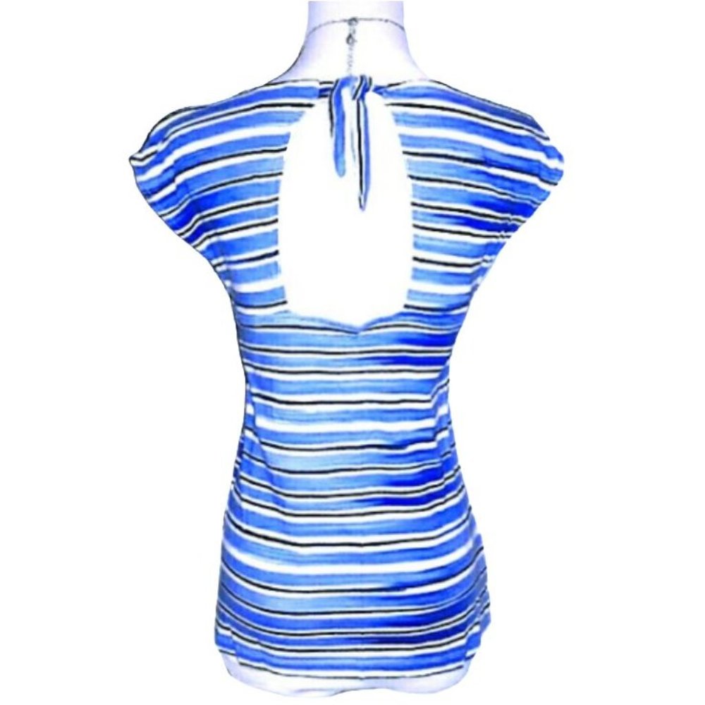 ANN TAYLOR striped top with keyhole back, sz. M